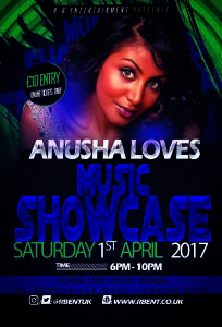 Anusha Loves Music showcase Flyer Acts
